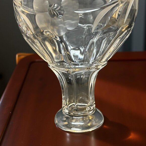 Decanter & Stopper Spring Meadows by Gorham Crystal Hollywood Regency - Picture 8 of 10